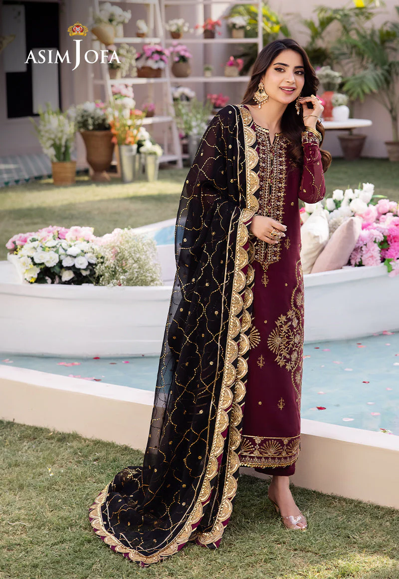 AJCFD-18 EMBROIDERED CHIFFON 3 PCS - Image 4
