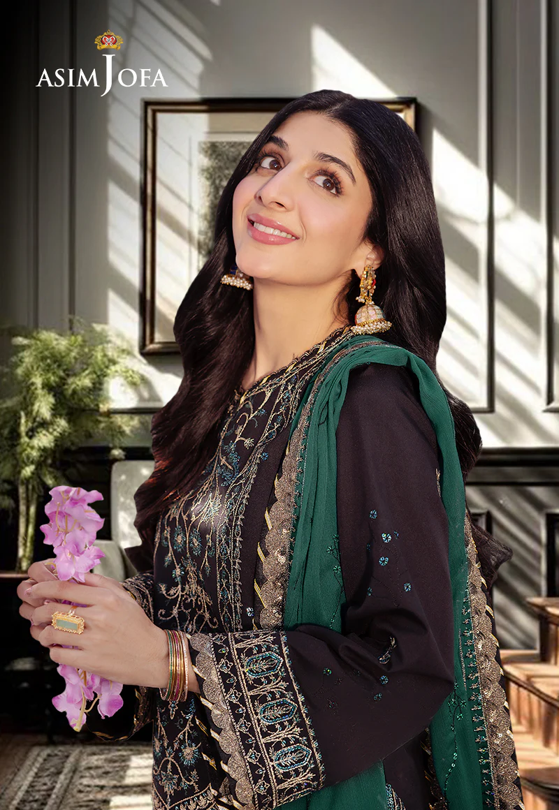 AJCF-21 EMBROIDERED BOSKI SILK 3 PCS - Image 3