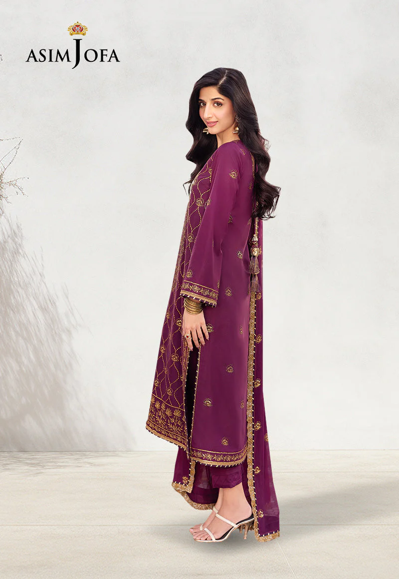 AJCFD-07 EMBROIDERED JUMBO SILK STITCHED 3 PCS - Image 2