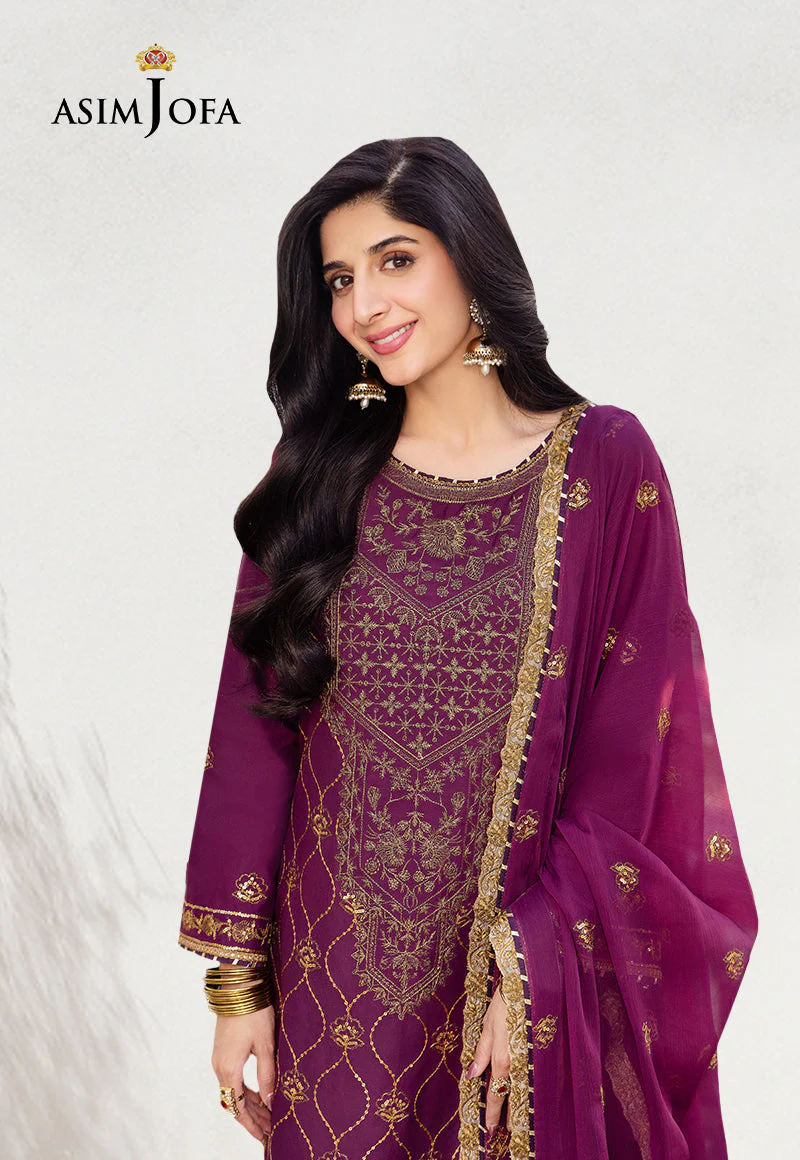 AJCFD-07 EMBROIDERED JUMBO SILK STITCHED 3 PCS - Image 3