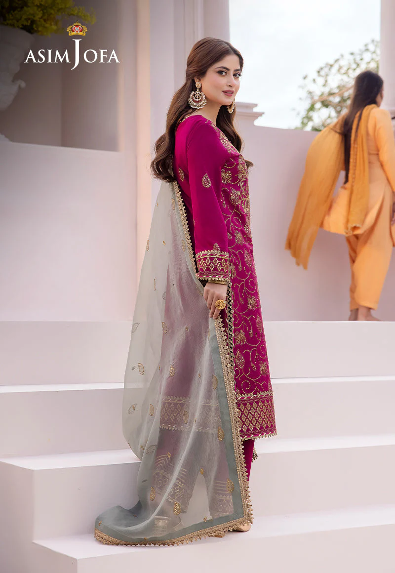AJCFD-12 EMBROIDERED BOSKI SILK STITCHED 3 PCS - Image 2