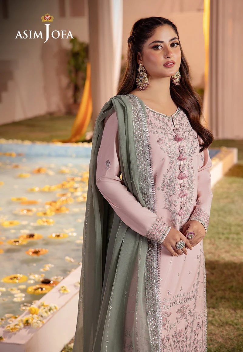 AJCFD-14 EMBROIDERED BOSKI SILK STITCHED 3 PCS - Image 3