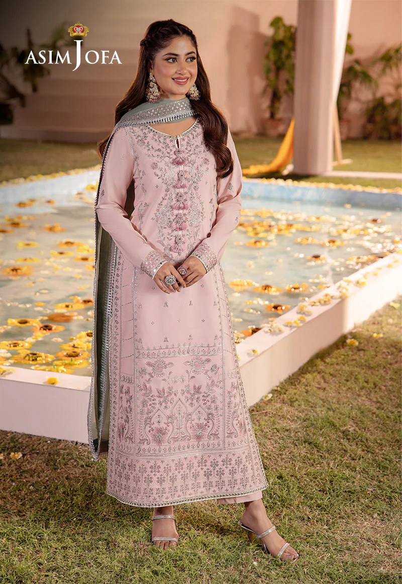 AJCFD-14 EMBROIDERED BOSKI SILK STITCHED 3 PCS - Image 5