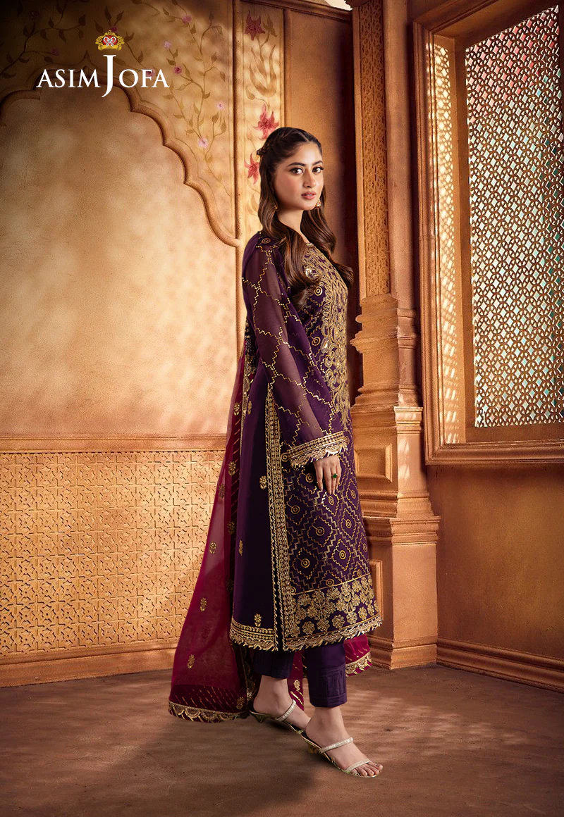 AJCF-02 EMBROIDERED CHIFFON 3 PCS - Image 2
