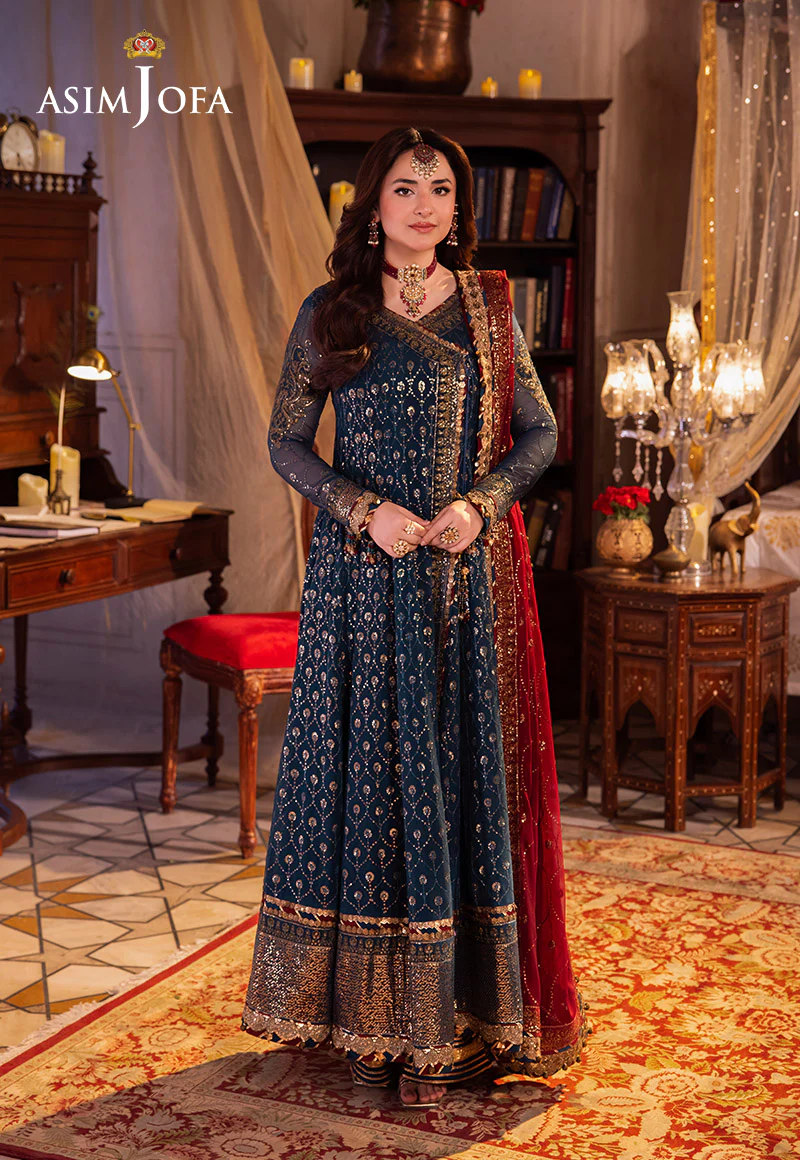 AJCRP-06 EMBROIDERED CHIFFON STITCHED 3 PCS