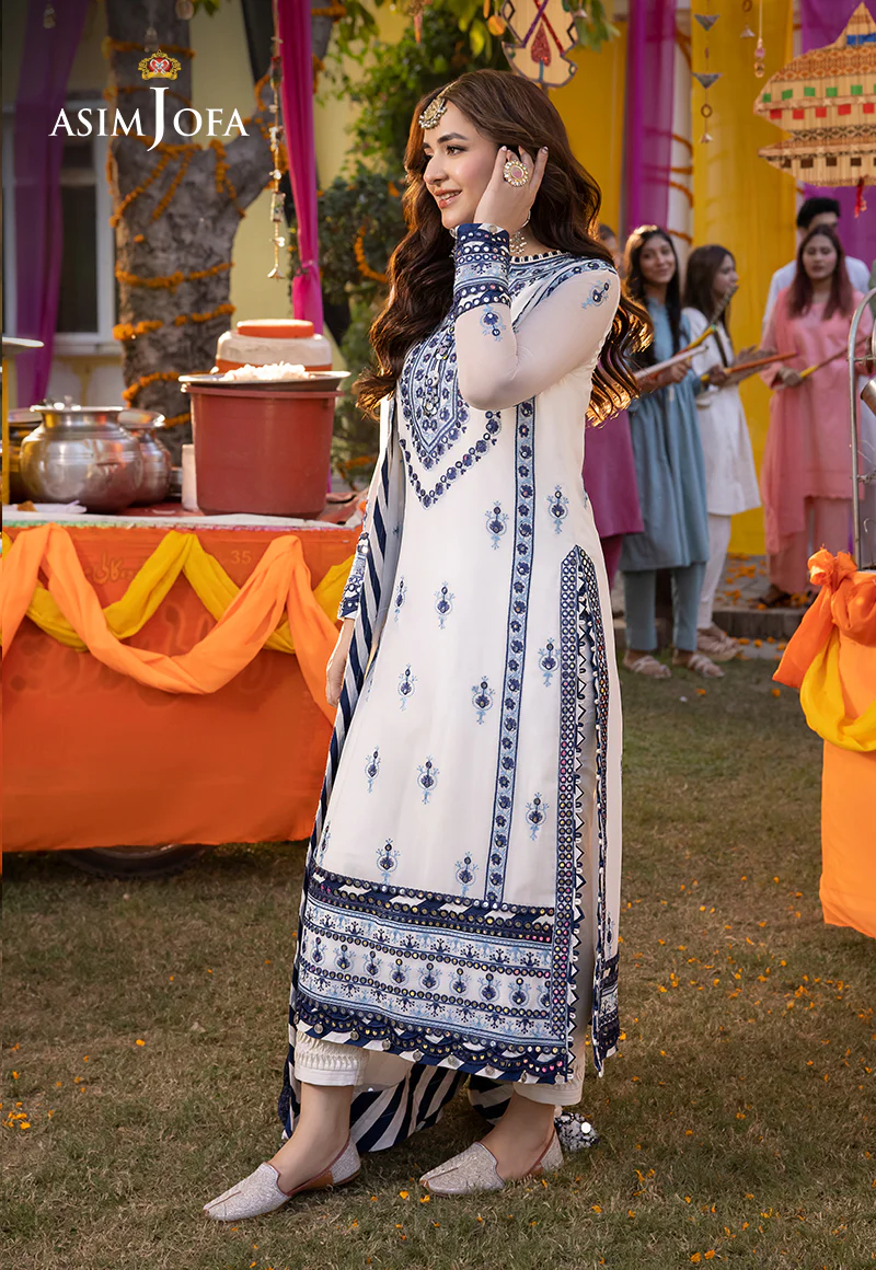 AJDA-06 EMBROIDERED CHIFFON 3 PCS - Image 6
