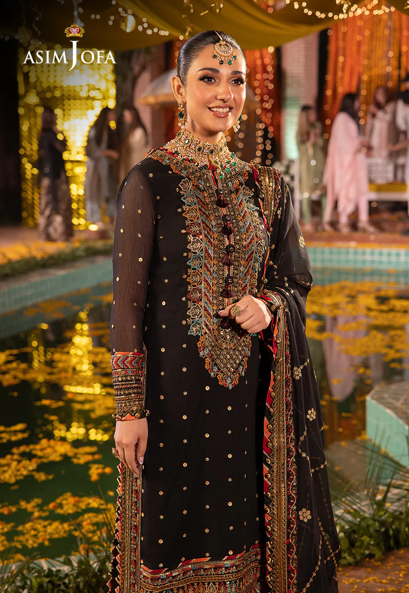 AJDAD-02-XS EMBROIDERED CHIFFON 3 PCS - Image 5