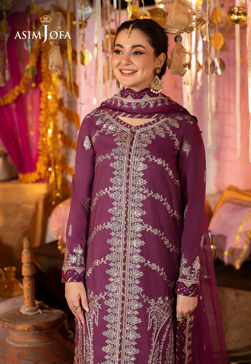 AJDAP-18 EMBROIDERED LAWN SILK STITCHED 3 PCS - Image 4
