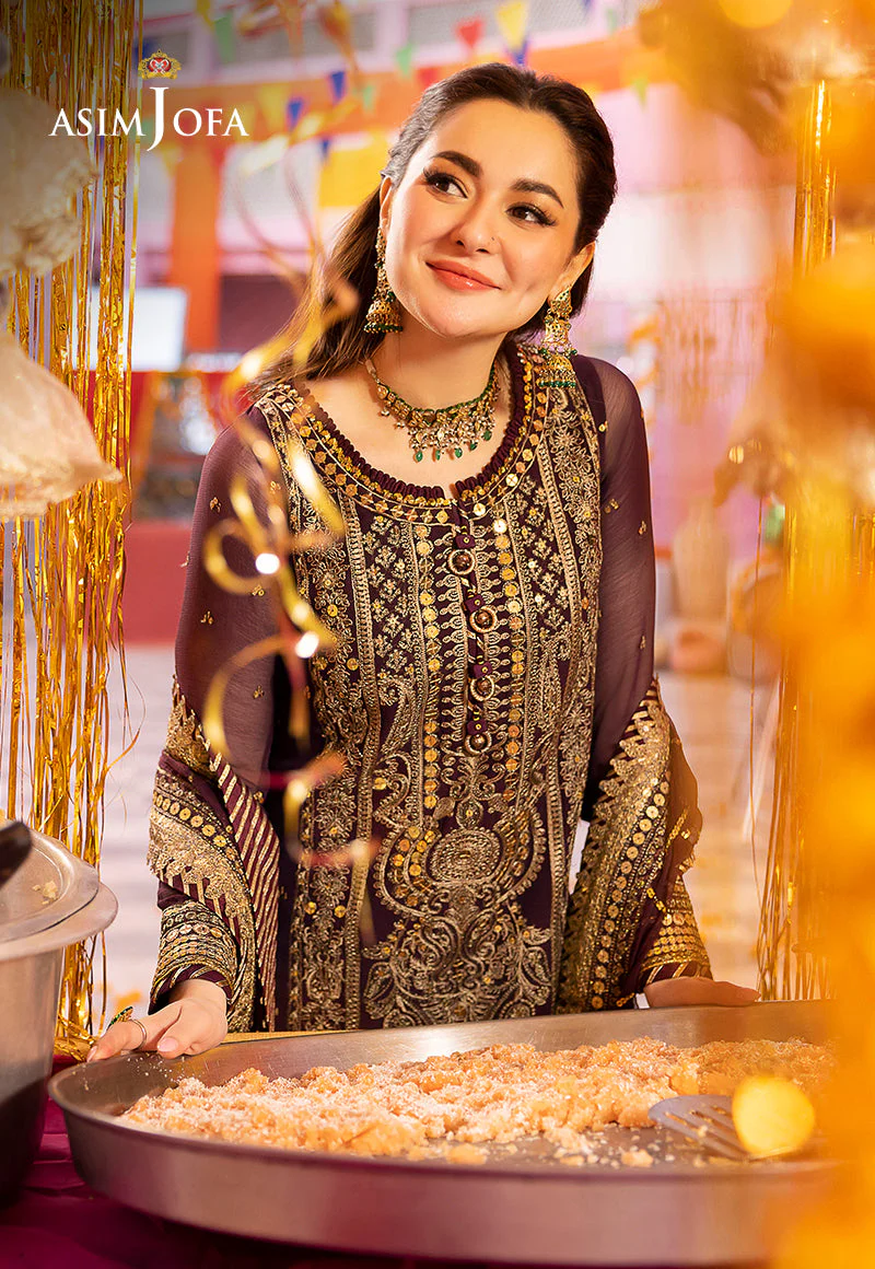 AJDAP-21 EMBROIDERED CHIFFON STITCHED 3 PCS - Image 11