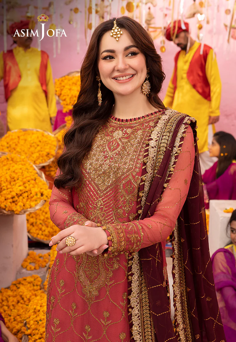 AJDAP-23 EMBROIDERED CHIFFON STITCHED 3 PCS - Image 6