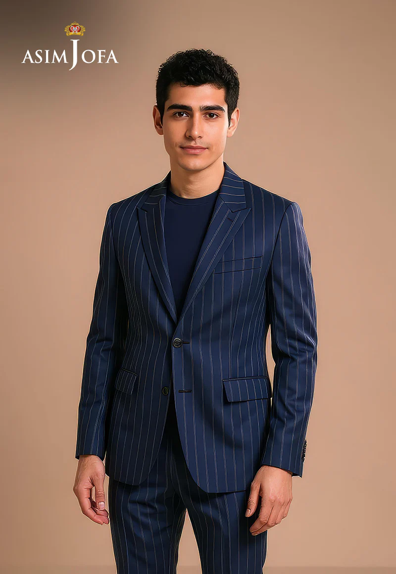 AJDSAI-193 NAVY BLUE SUIT STITCHED 3 PCS - Image 2