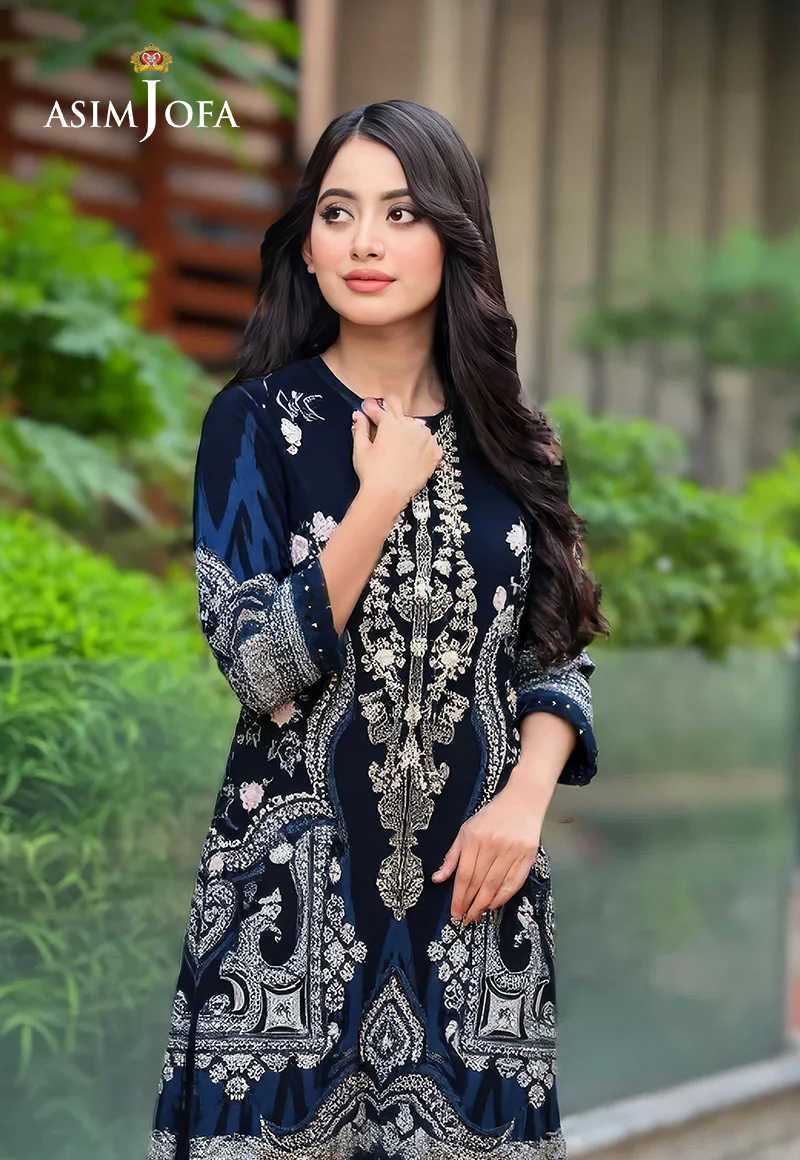 AJDSAI-225 PRINTED EMBROIDERED JACQUARD STITCHED 3 PCS - Image 2