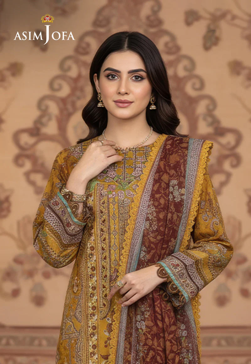 AJDSAI-543 EMBROIDERED LAWN STITCHED 3 PCS - Image 2