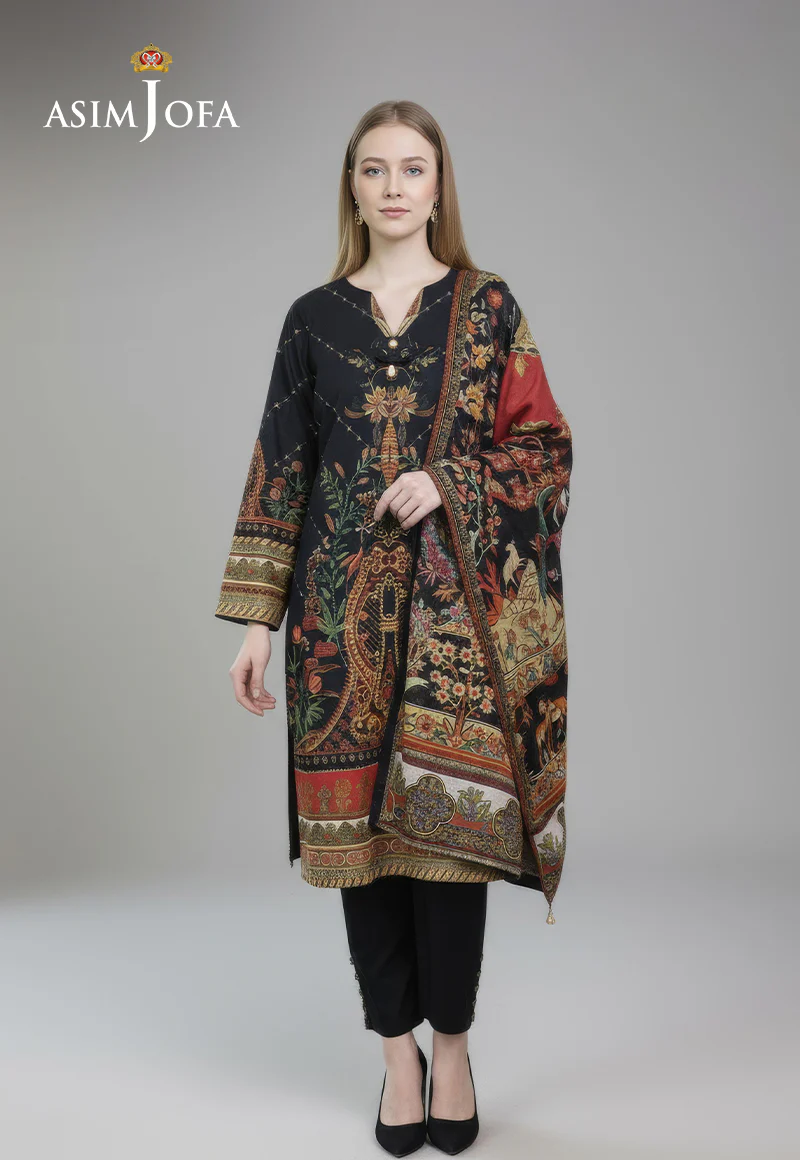 AJDSAI-598 PRINTED LAWN STITCHED 3 PCS
