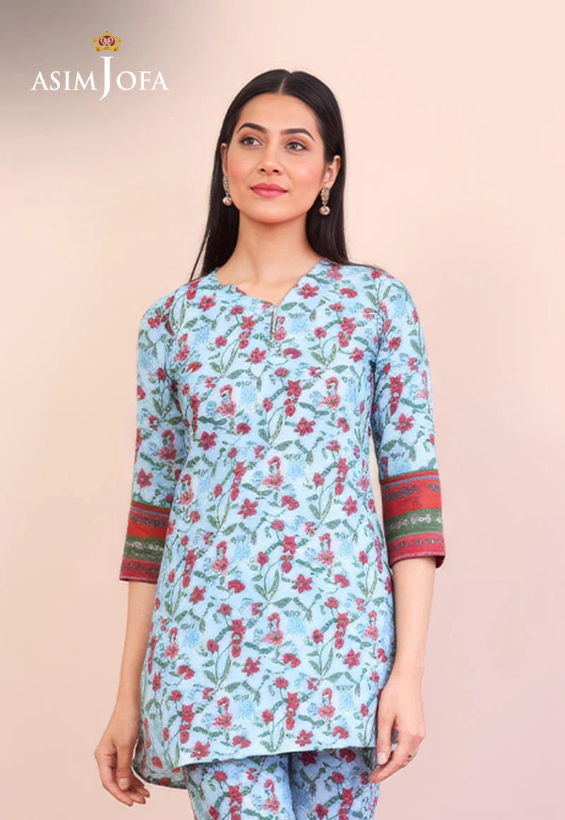 AJDSAI-599 PRINTED LAWN STITCHED 2 PCS - Image 2