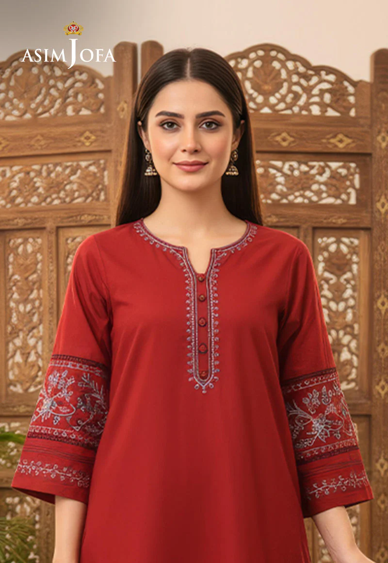 AJDSAI-615 EMBROIDERED CAMBRIC LAWN STITCHED 2 PCS - Image 2