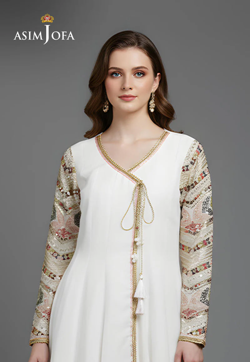 AJDSAI-654 EMBROIDERED CHIFFON STITCHED 1 PC - Image 2