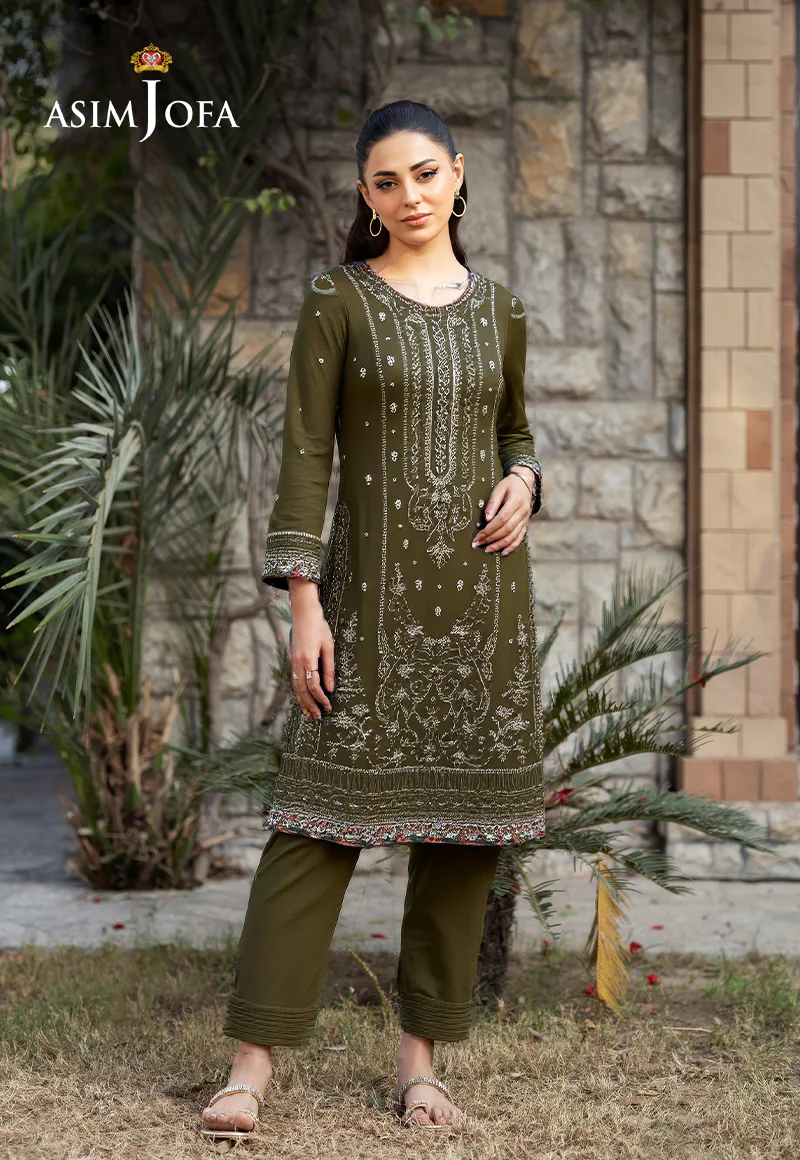 AJDSAI-70 EMBROIDERED CHIFFON STITCHED 3 PCS