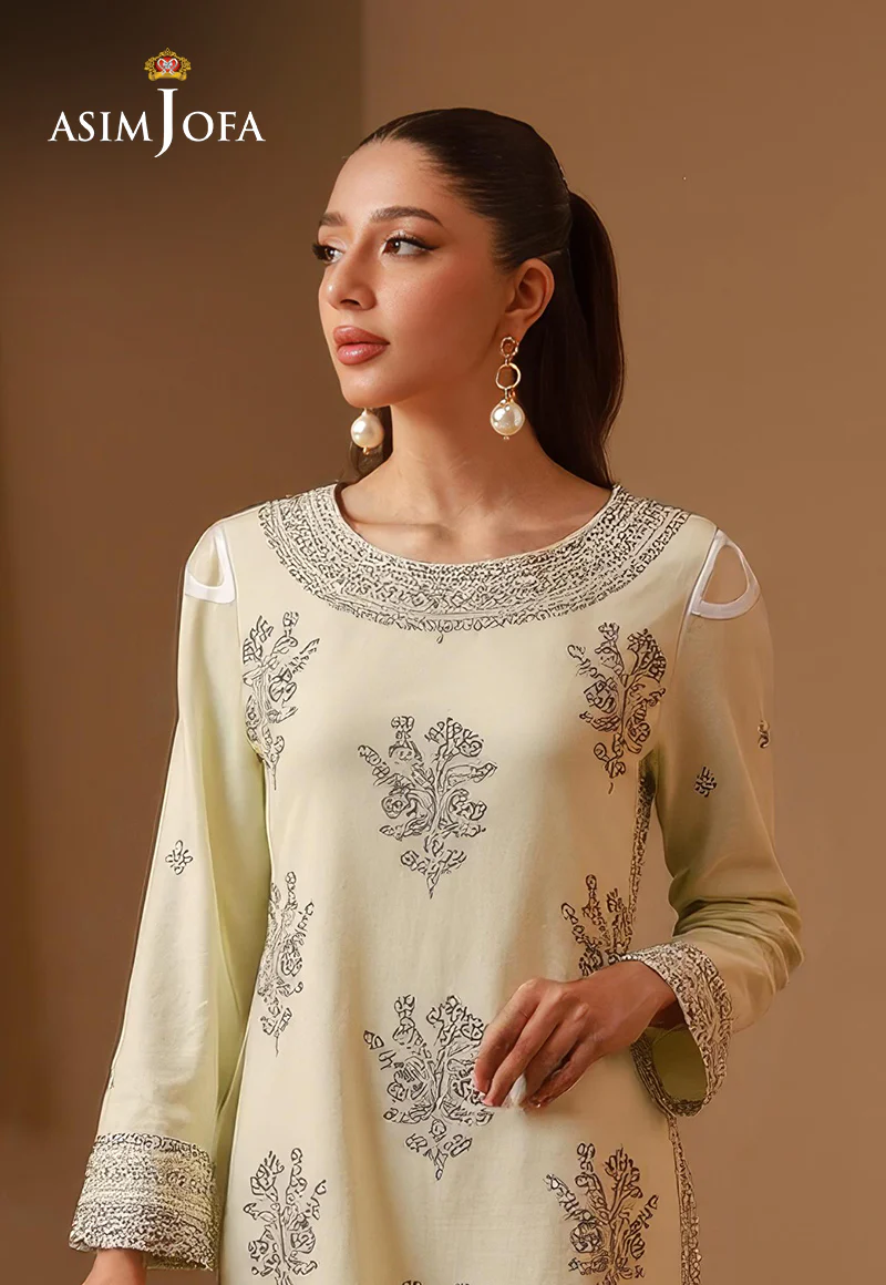 AJDSAI-71 EMBROIDERED CHIFFON STITCHED 3 PCS - Image 2