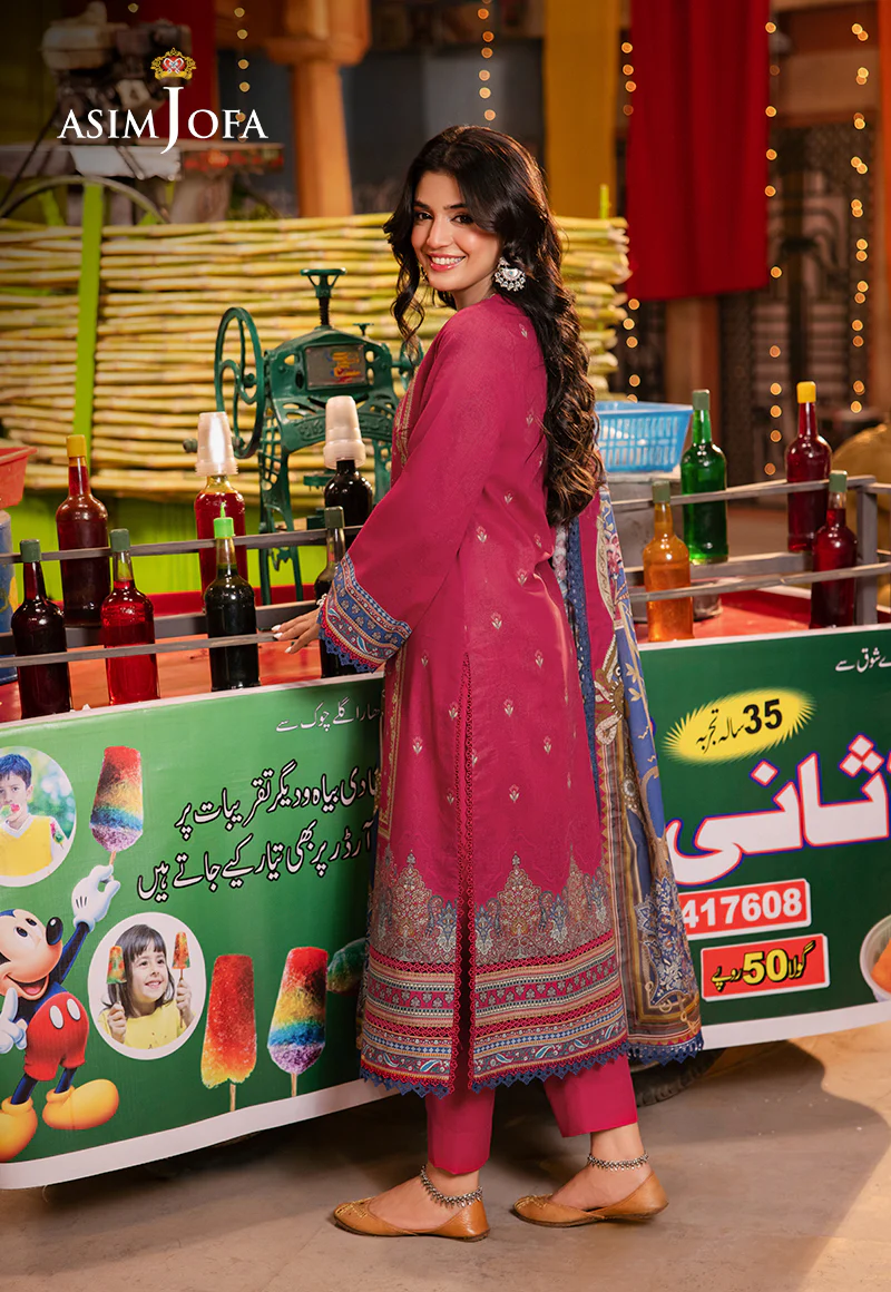 AJEL-07 PRINTED LAWN 3 PCS - Image 5