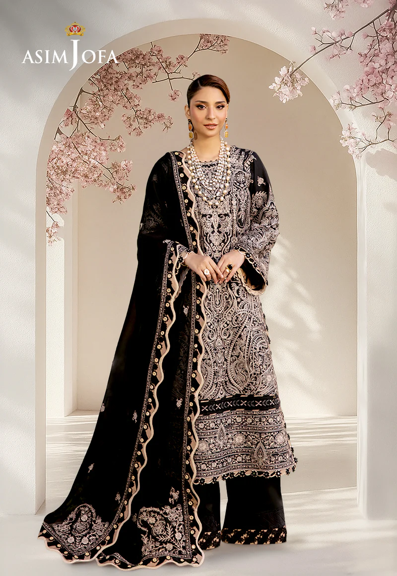 AJELL-03 EMBROIDERED LAWN 3 PCS