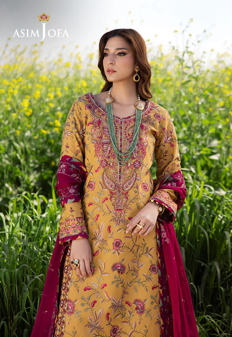 AJELLD-07 EMBROIDERED LAWN Stitched 3 PCS - Image 5