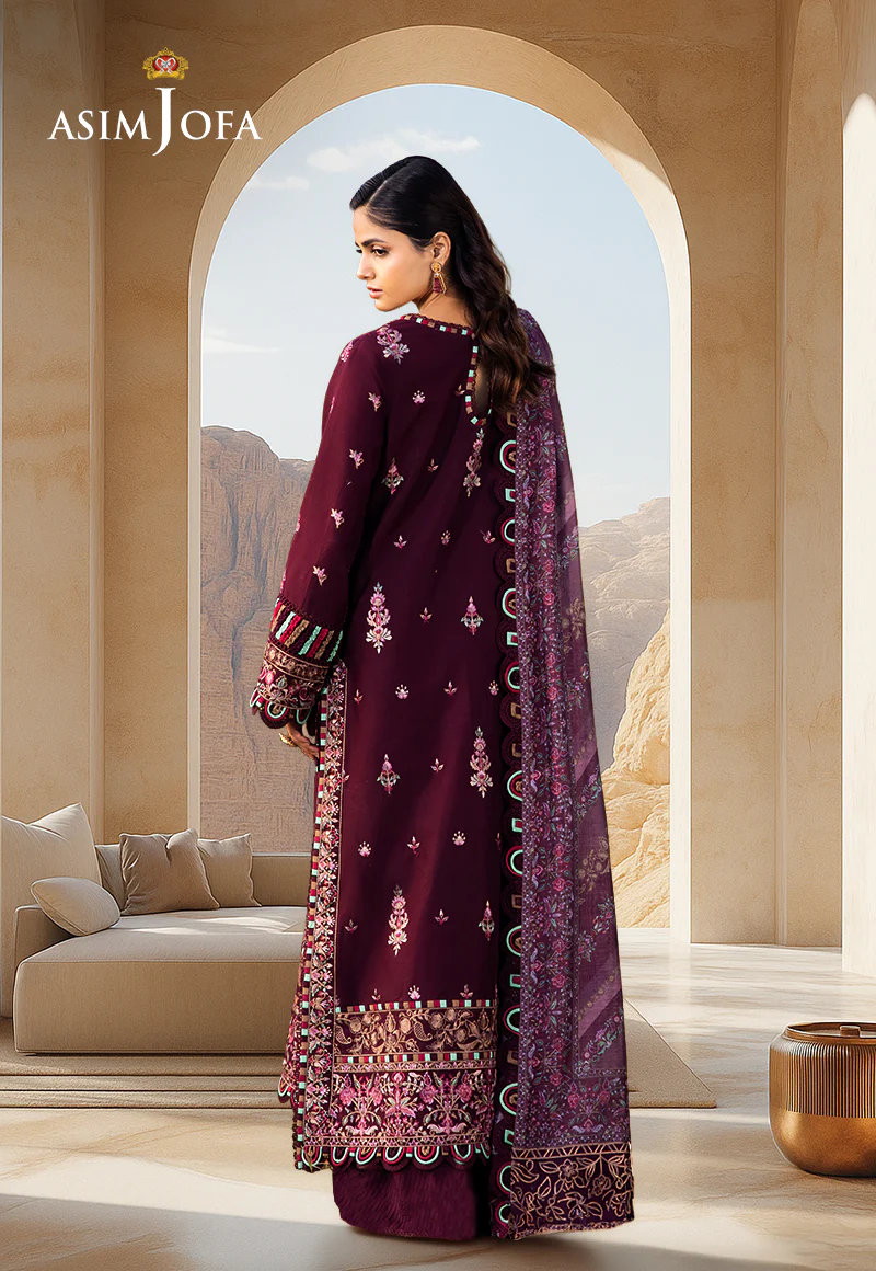 AJELL-12 EMBROIDERED LAWN 3 PCS - Image 2