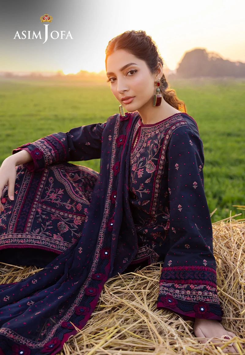 AJELLD-01 EMBROIDERED LAWN Stitched 2 PCS - Image 7