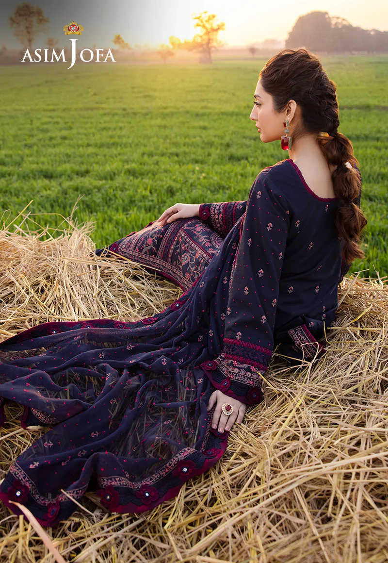 AJELLD-01 EMBROIDERED LAWN Stitched 2 PCS - Image 8
