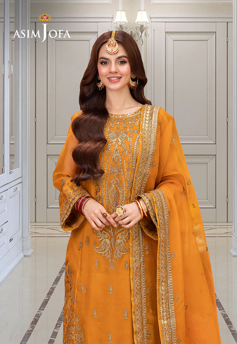 AJEM-12 EMBROIDERED ORGANZA 3 PCS - Image 3