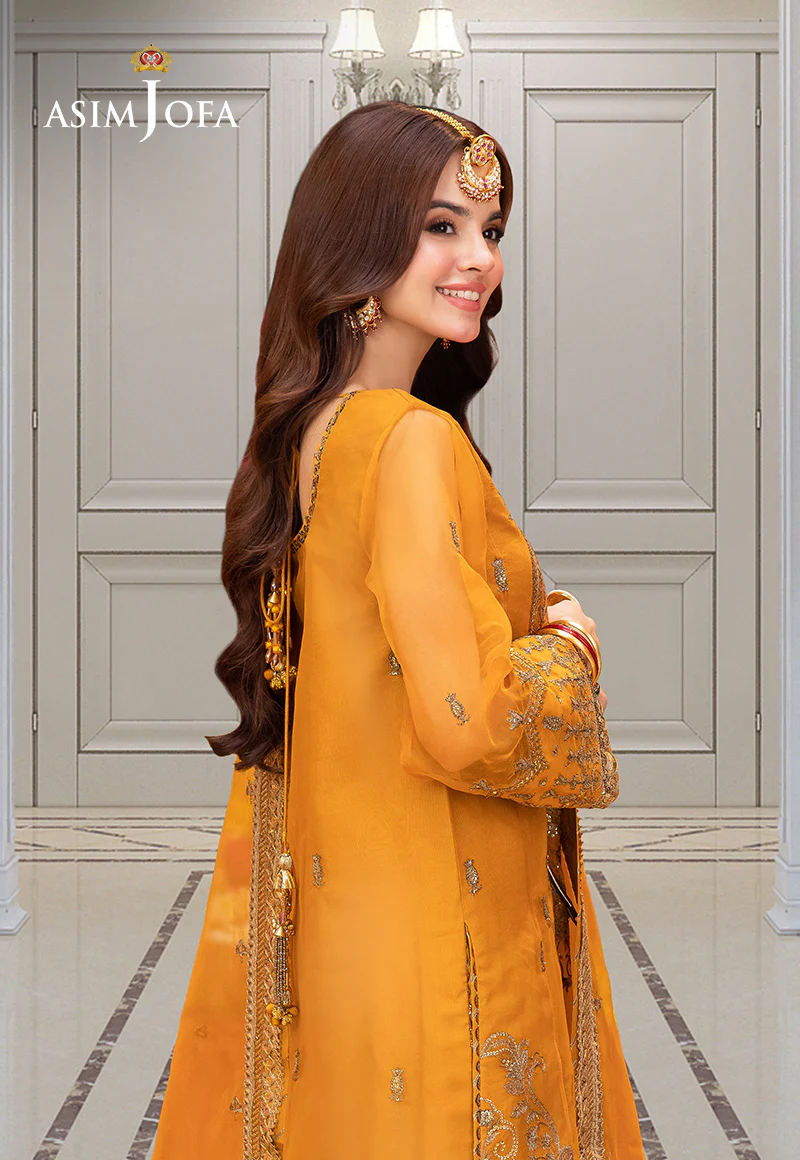 AJEM-12 EMBROIDERED ORGANZA 3 PCS - Image 5