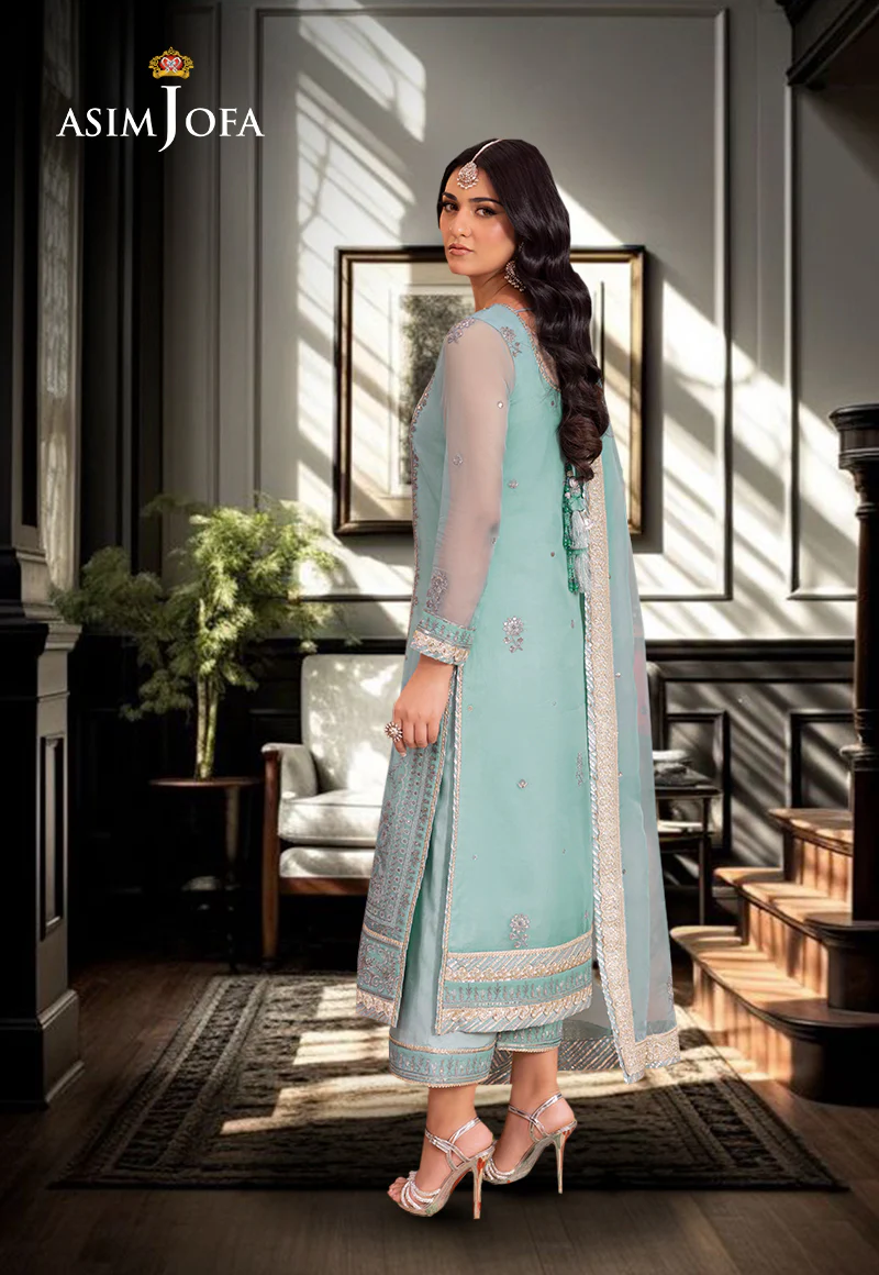 AJEM-21 EMBROIDERED ORGANZA 3 PCS - Image 2