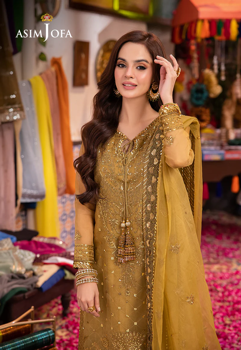 AJEM-22 EMBROIDERED ORGANZA 3 PCS - Image 3