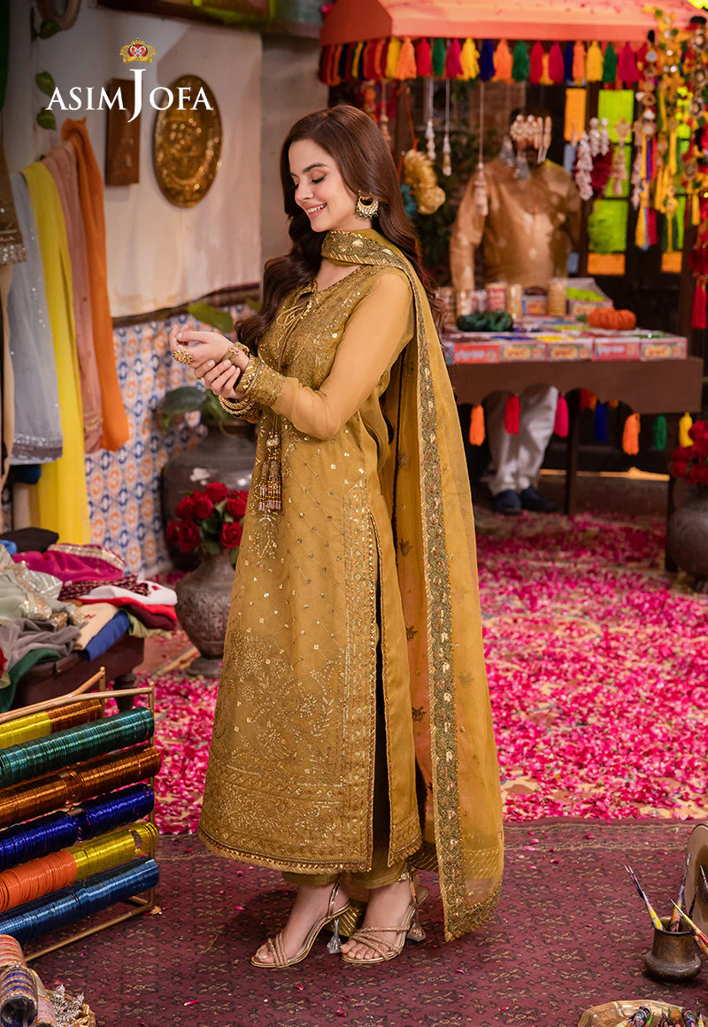AJEMD-22 EMBROIDERED ORGANZA 3 PCS - Image 5