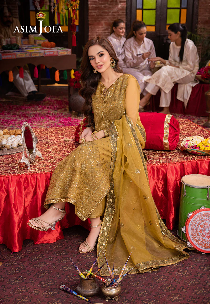 AJEMD-22 EMBROIDERED ORGANZA 3 PCS - Image 7