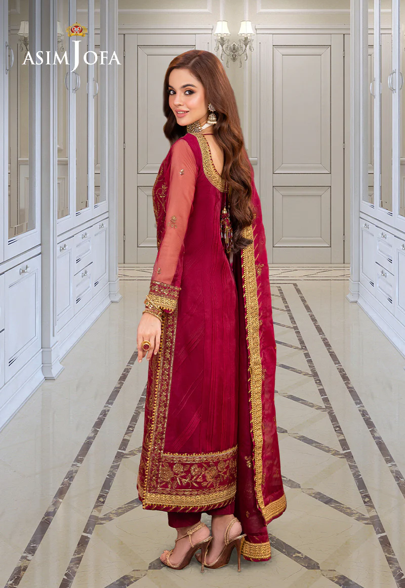 AJEM-23 EMBROIDERED ORGANZA 3 PCS - Image 2