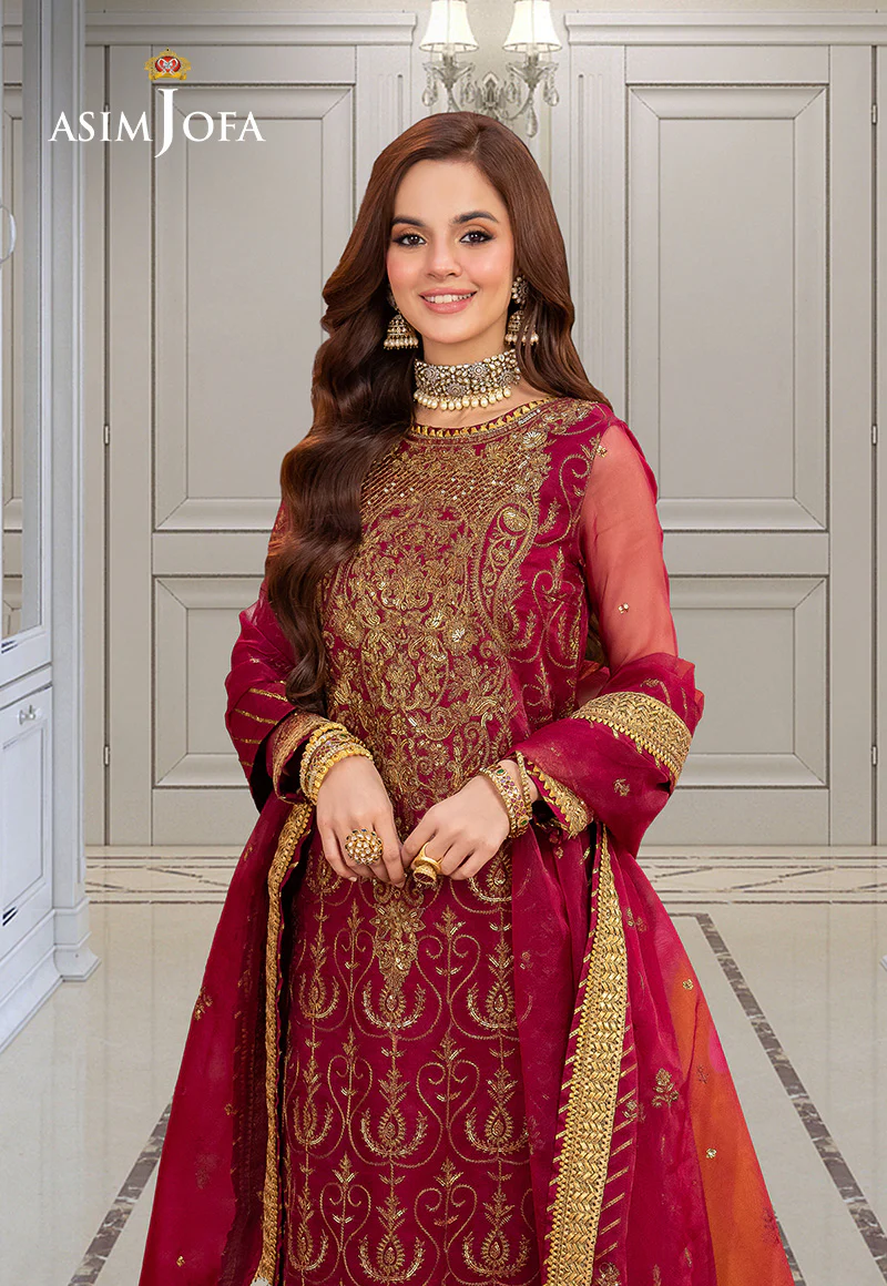 AJEM-23 EMBROIDERED ORGANZA 3 PCS - Image 3