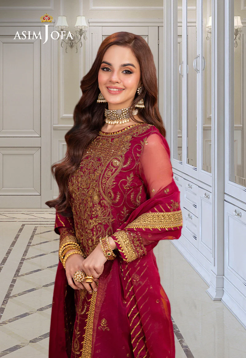 AJEM-23 EMBROIDERED ORGANZA 3 PCS - Image 4