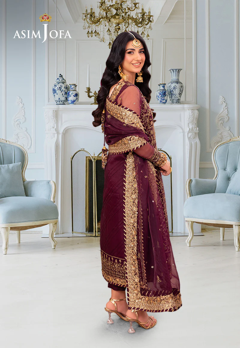 AJEM-24 EMBROIDERED ORGANZA 3 PCS - Image 2