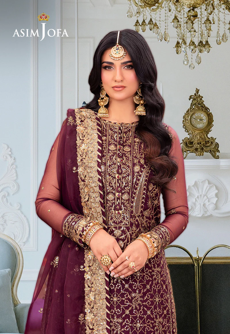 AJEM-24 EMBROIDERED ORGANZA 3 PCS - Image 3