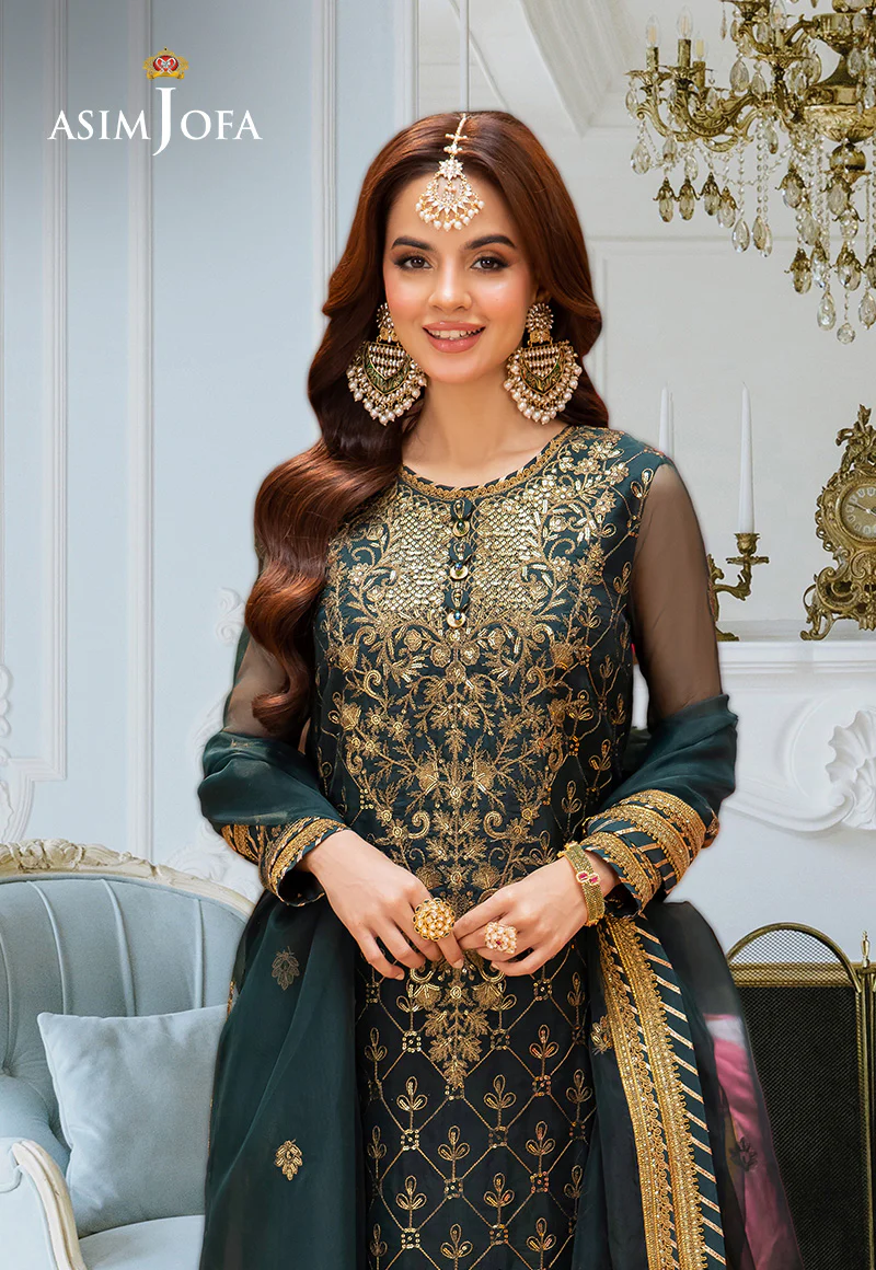 AJEM-25 EMBROIDERED ORGANZA 3 PCS - Image 4