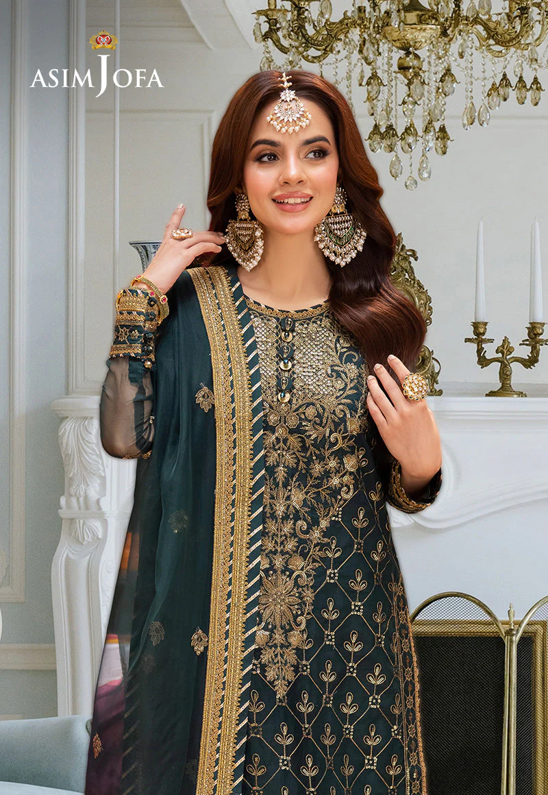 AJEMD-25 EMBROIDERED ORGANZA 3 PCS - Image 2