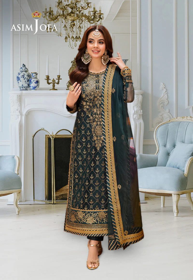 AJEMD-25 EMBROIDERED ORGANZA 3 PCS - Image 3