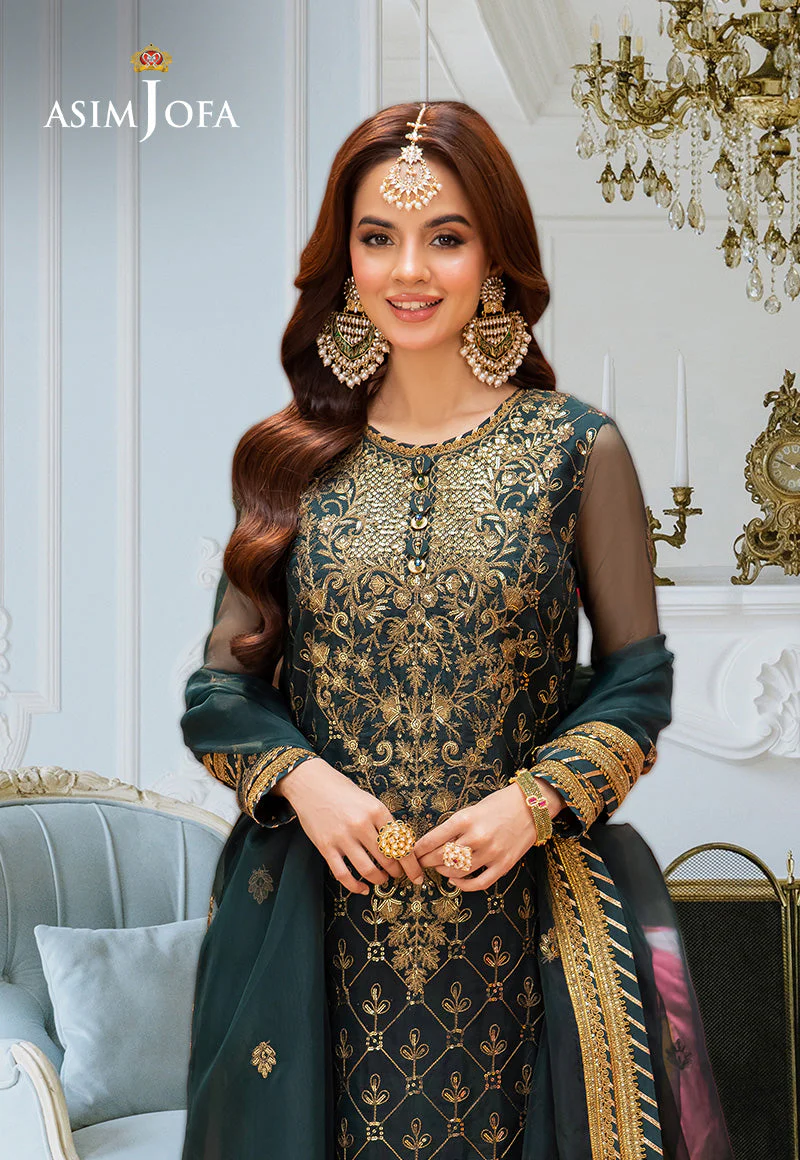 AJEMD-25 EMBROIDERED ORGANZA 3 PCS - Image 4