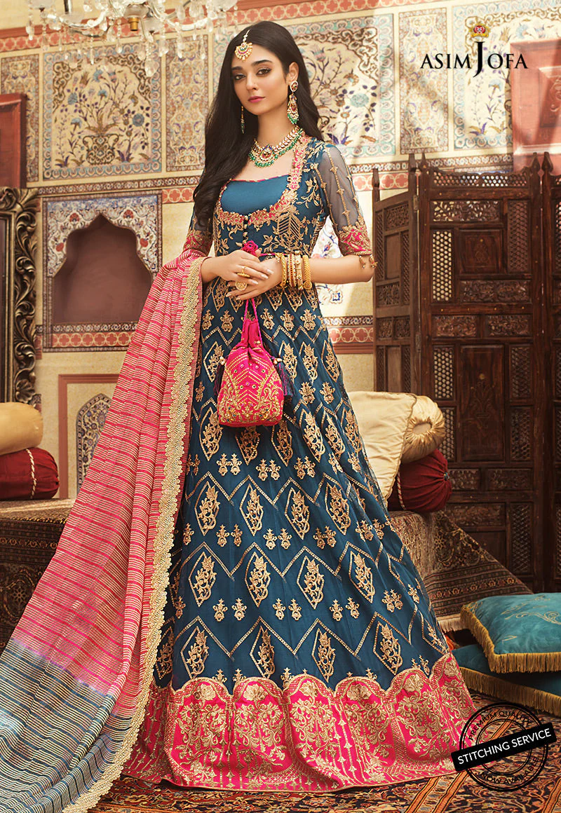 AJFD-05 EMBROIDERED STITCHED 3 PCS