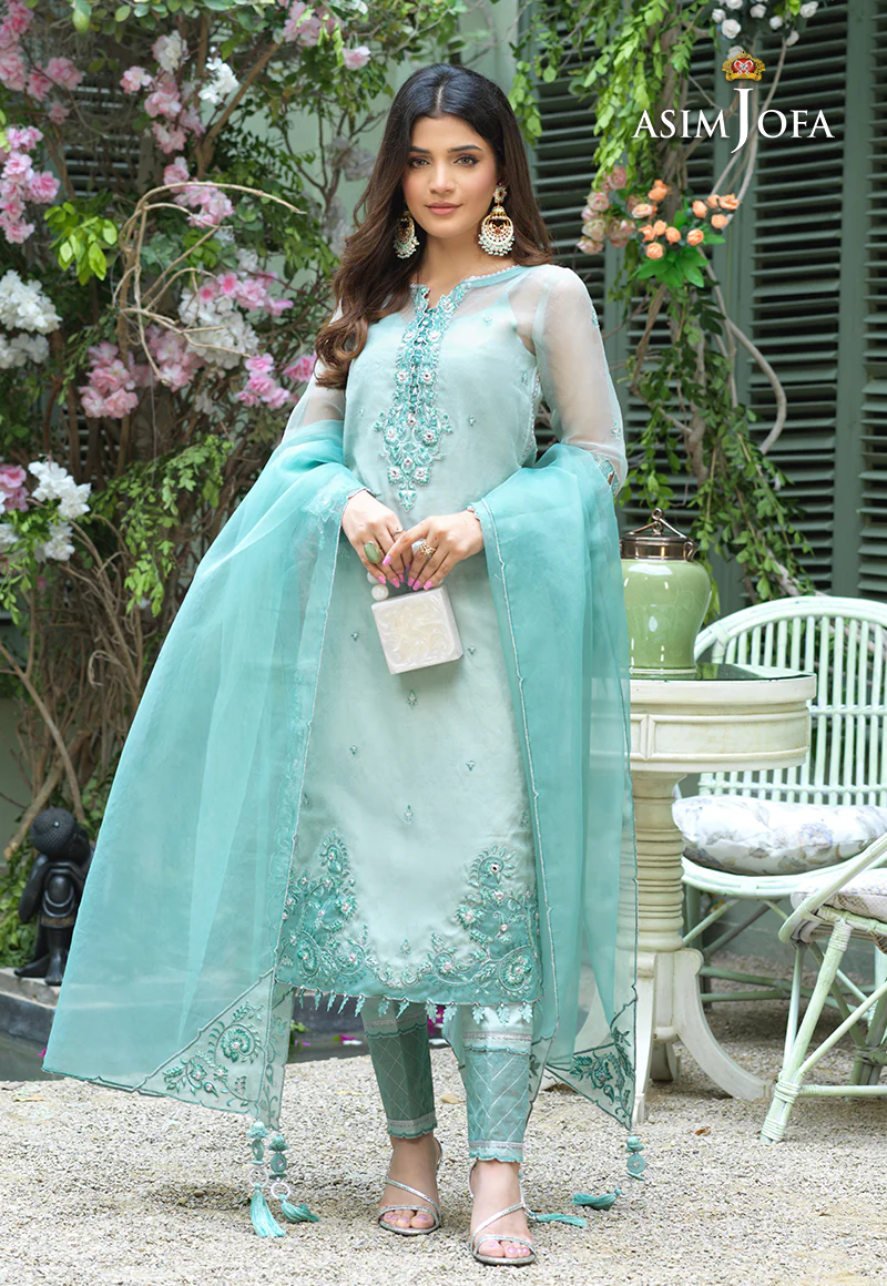 AJFC-39 EMBROIDERED ORGANZA 3 PCS - Image 4