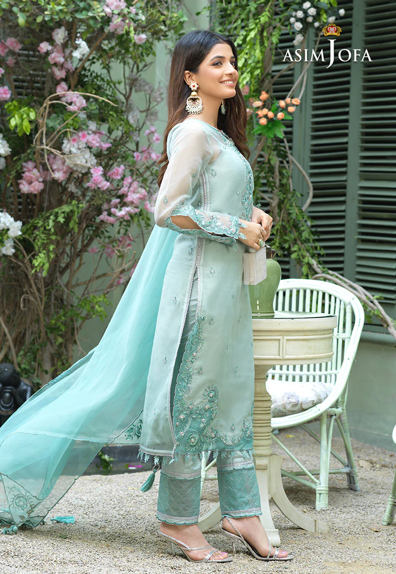 AJFCD-39 EMBROIDERED ORGANZA STITCHED 3 PCS - Image 2