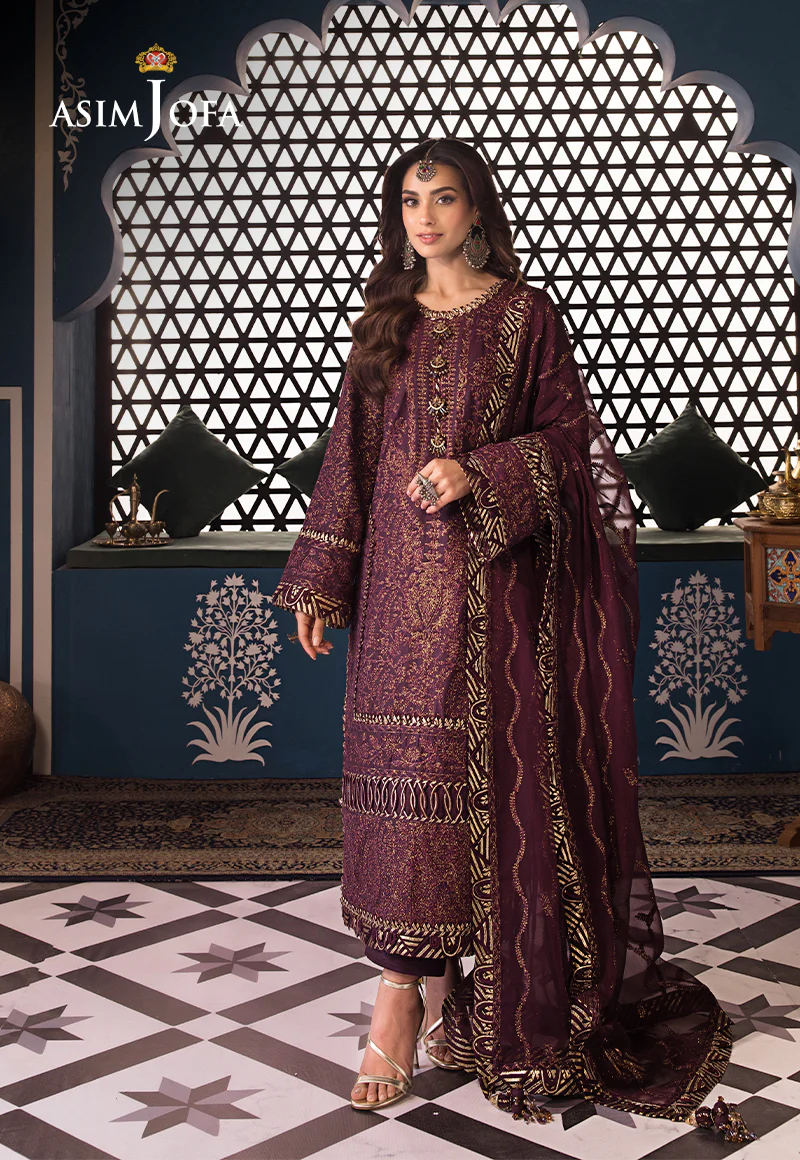 AJFIP-06 EMBROIDERED LAWN STITCHED 3 PCS - Image 5