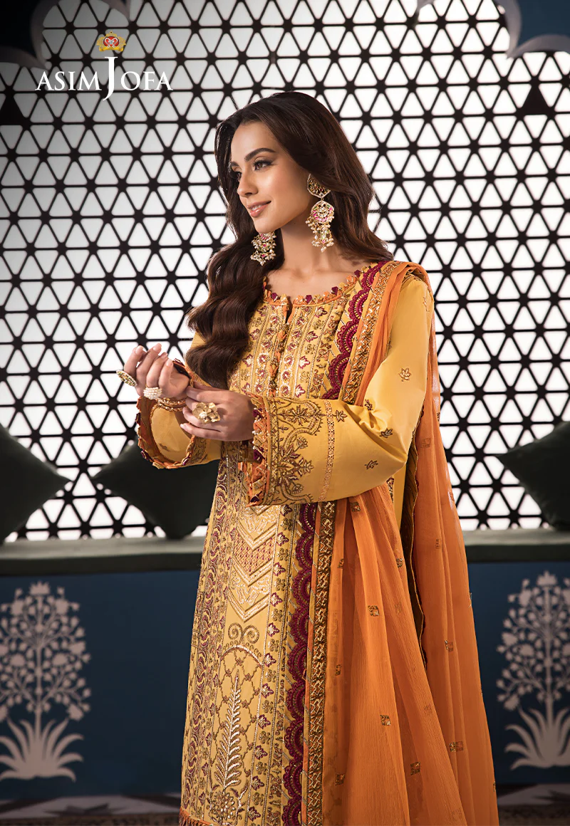 AJFIP-19 EMBROIDERED LAWN STITCHED 3 PCS - Image 4
