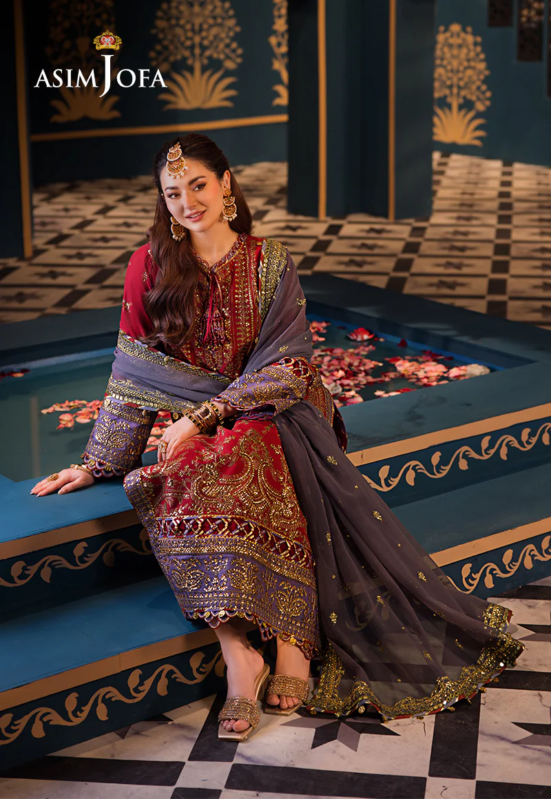 AJFIP-27 EMBROIDERED LAWN STITCHED 3 PCS - Image 10
